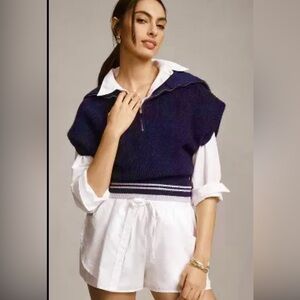 MAEVE Anthropology Navy Knit Women's Sweater Size M